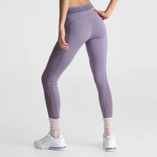 NIKE Women's Nike Pro Mid-Rise 7/8 Mesh-Paneled Leggings 4