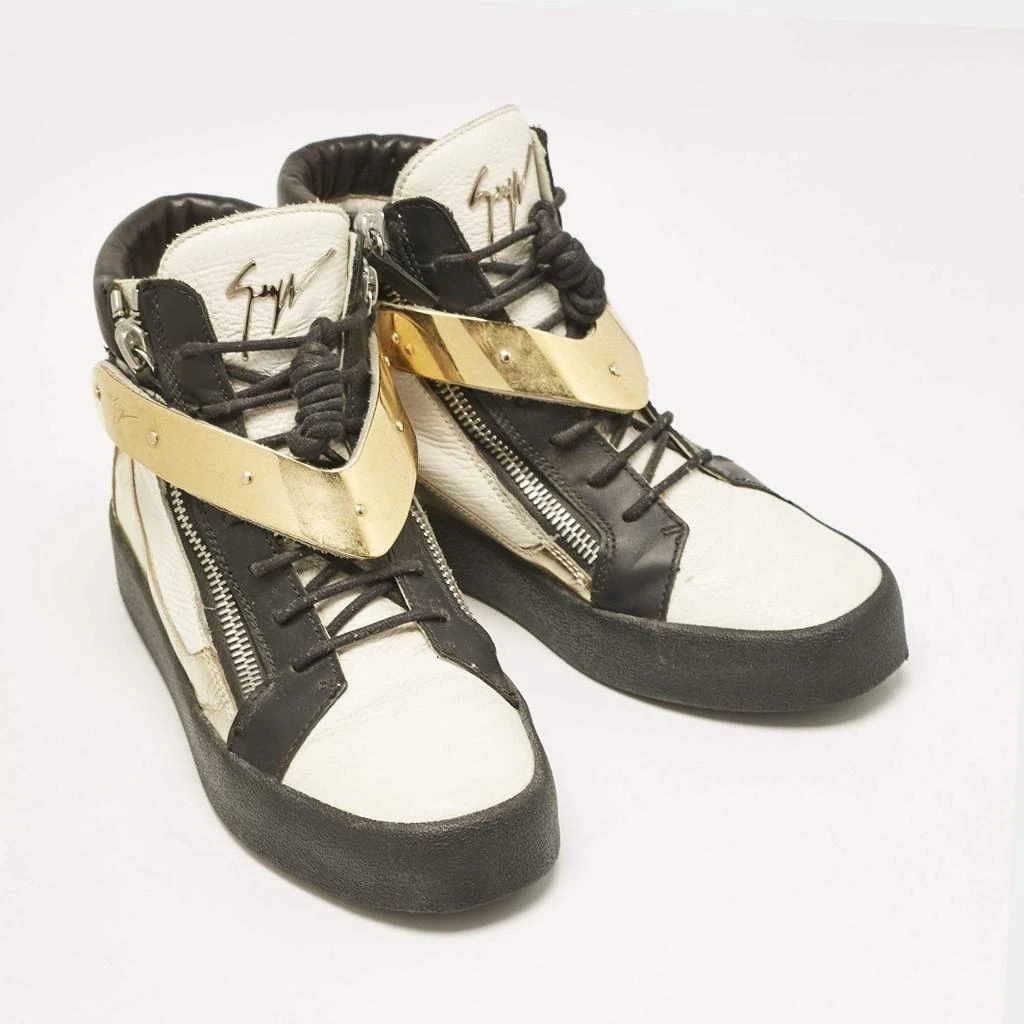 Giuseppe Zanotti Giuseppe Zanotti Tri-Color Leather Hero V Strap High Top Sneakers Size 41 4