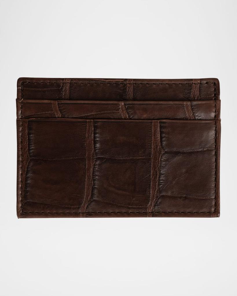 Abas Men's Soft Alligator Leather Card Holder