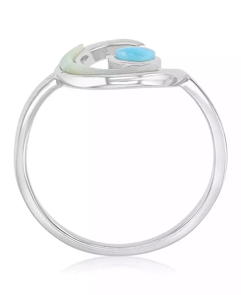 Macy
s Larimar (0.21 ct. t.w.) 
Imitation Pearl (10.50mm) Moon 
Heart Ring in Rhodium Over Sterling Silver 2