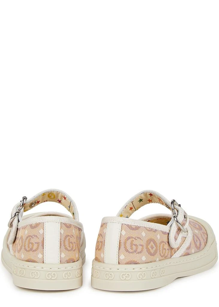 Gucci KIDS Melanie GG monogrammed canvas flats 2
