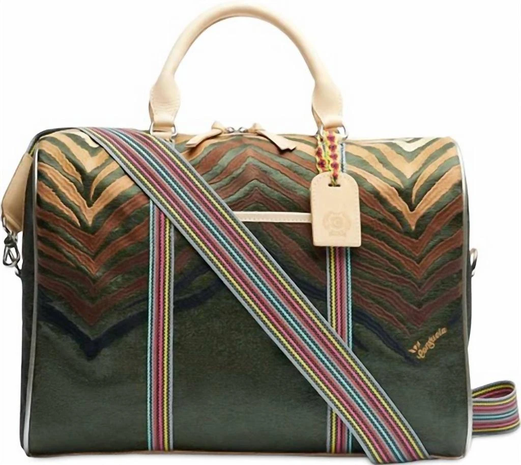 Consuela Women's Slash Jet Setter Crossbody Bag In Olive Green 2