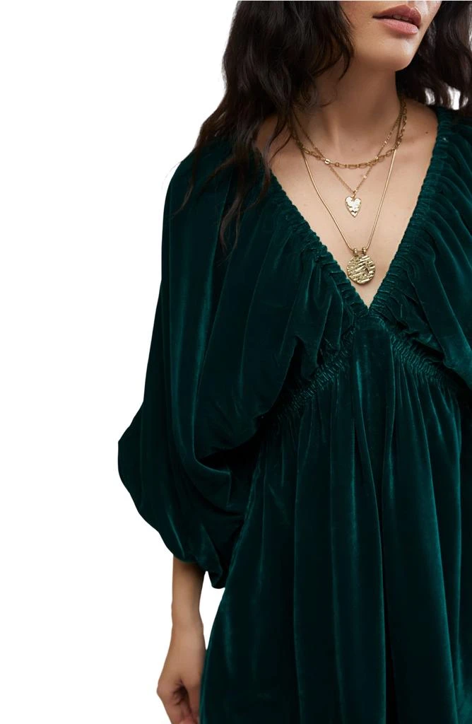 Free People Portia Velvet Babydoll Minidress 4