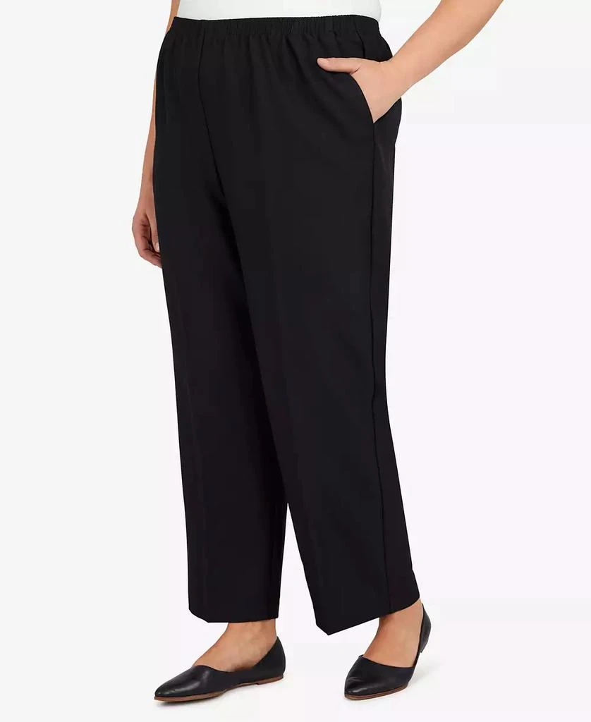 Alfred Dunner Plus Size Classic Pull-On Straight-Leg Short Length Pants 4