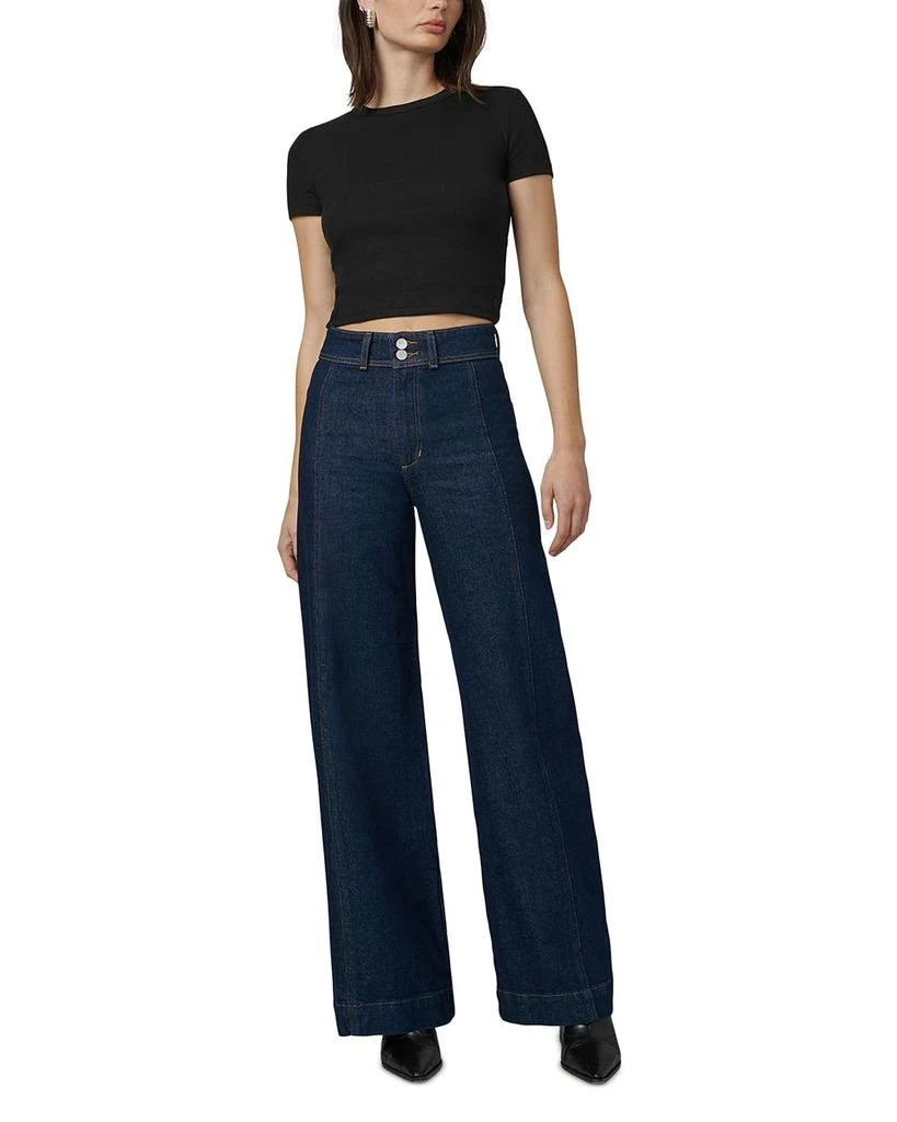 Joe's Jeans The Seamed Wide Leg Trouser Jeans in Rinse 2