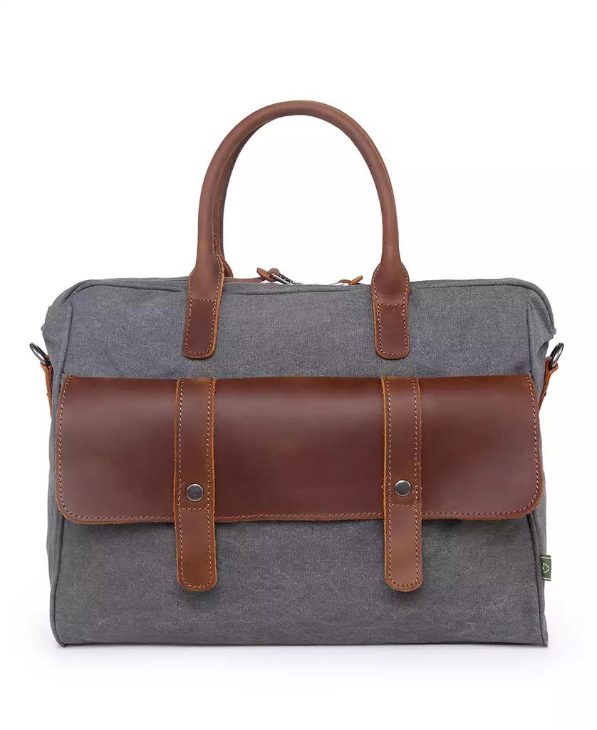 TSD BRAND Canvas Valley Hill Computer Brief Bag