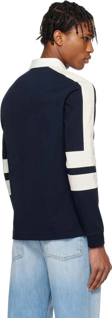 Lacoste Navy & White Colorblock Rugby Polo 3