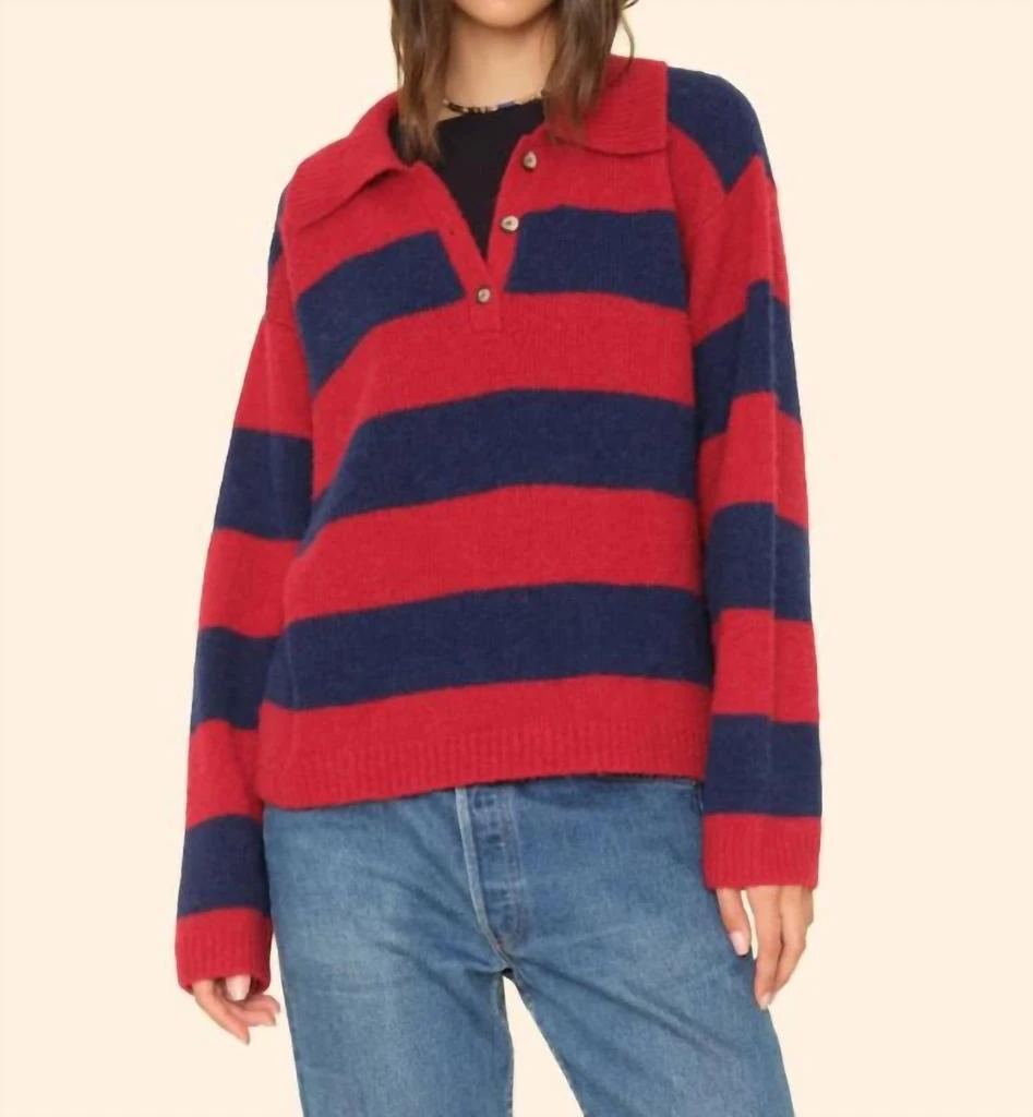 XIRENA Benton Sweater In Red/blue 1