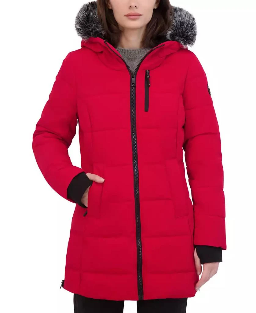 Nautica Women's Faux-Fur-Trim Hooded Puffer Coat 1