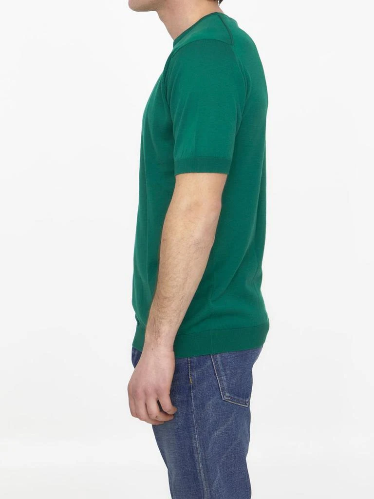 John Smedley Emerald Green Cotton Jumper 3