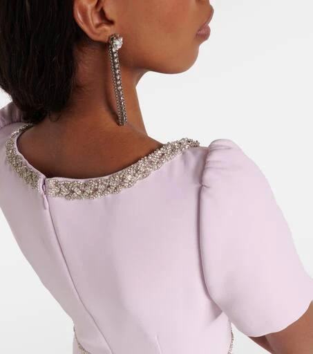 Self Portrait Crystal-embellished crêpe gown 6