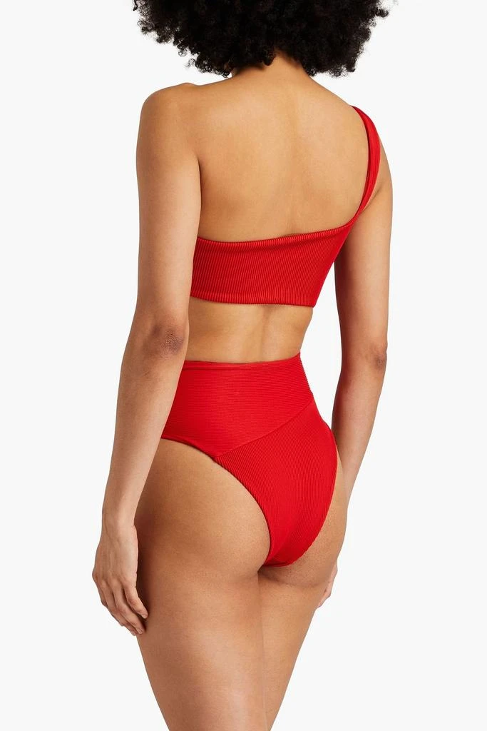 Haight Iu one-shoulder cutout ribbed swimsuit 3