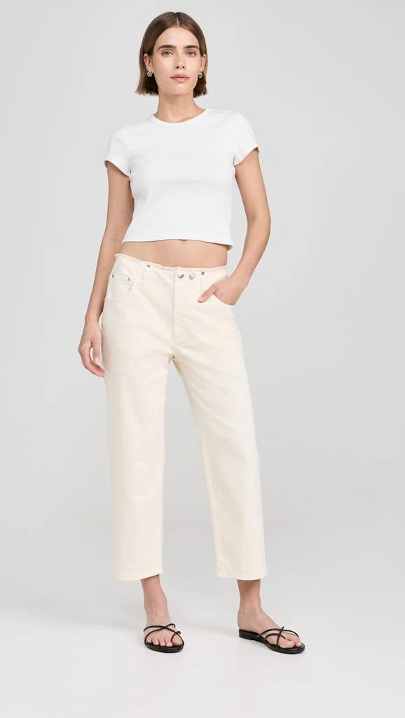 Tibi Garment Dyed Stretch Twill Cropped Newman Jeans 4