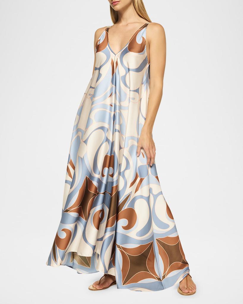 MISA Notta Satin Maxi Dress