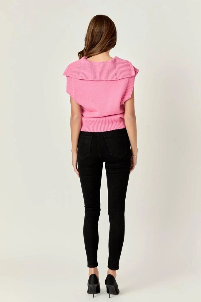 English Factory English Factory - Zip Mock Neck Knit Sweater Vest 4
