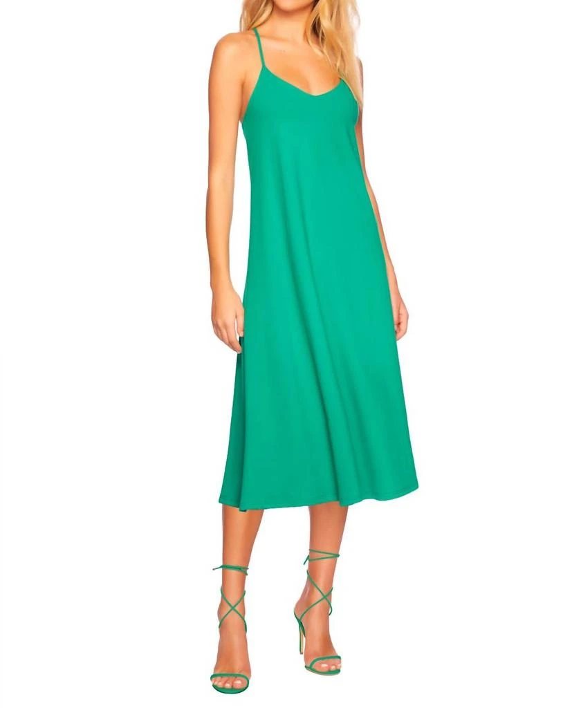 Susana Monaco Racer Tank Midi Dress 32" In Nettle 1