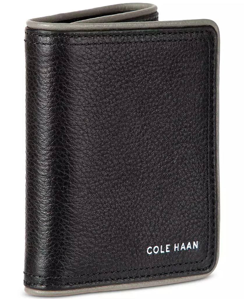 Cole Haan Men's Leather Trifold Wallet with Contrast Color Edge 13
