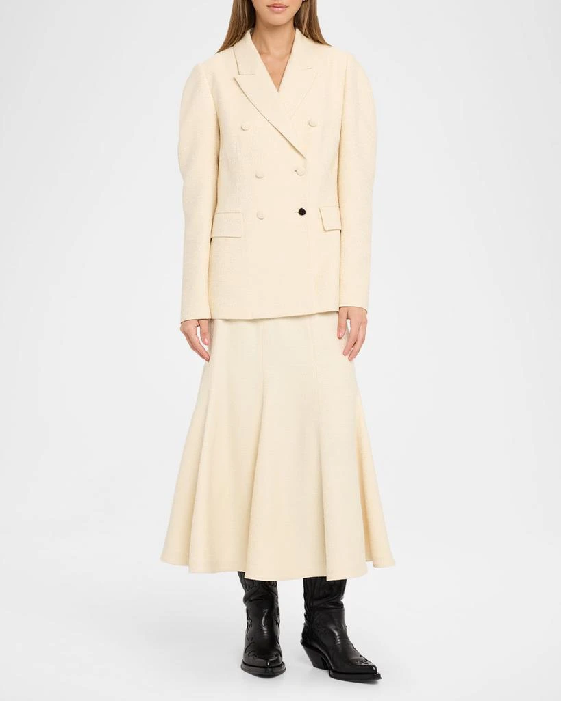 Gabriela Hearst Sedna Puff-Sleeve Double-Breasted Silk Blazer 2