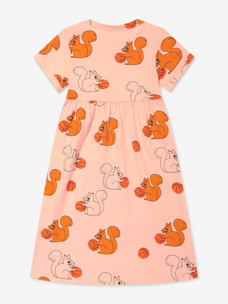 Mini Rodini Mini Rodini Girls Squirrels Print Dress in Pink 2