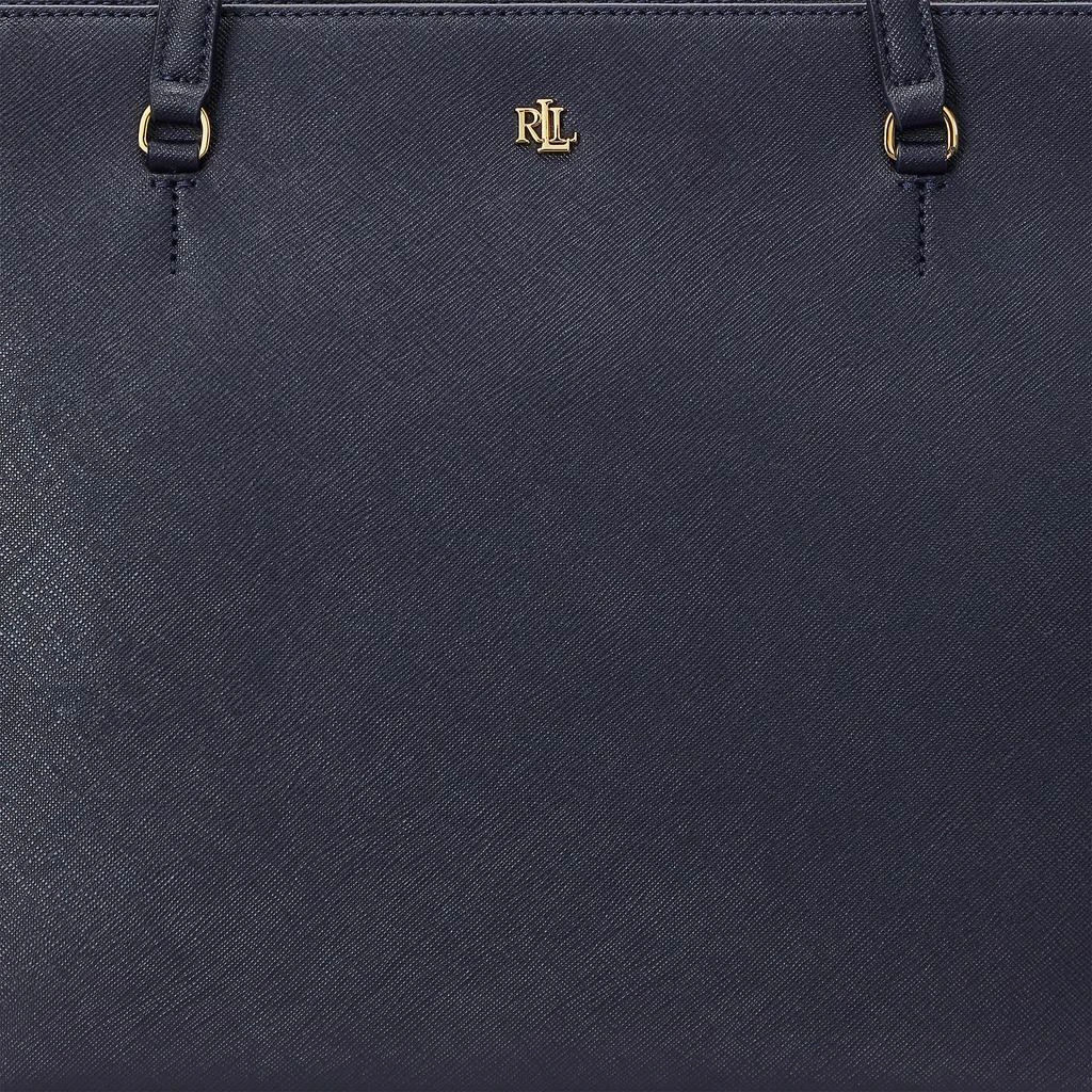 Ralph Lauren Crosshatch Leather Medium Karly Shopper Tote 4