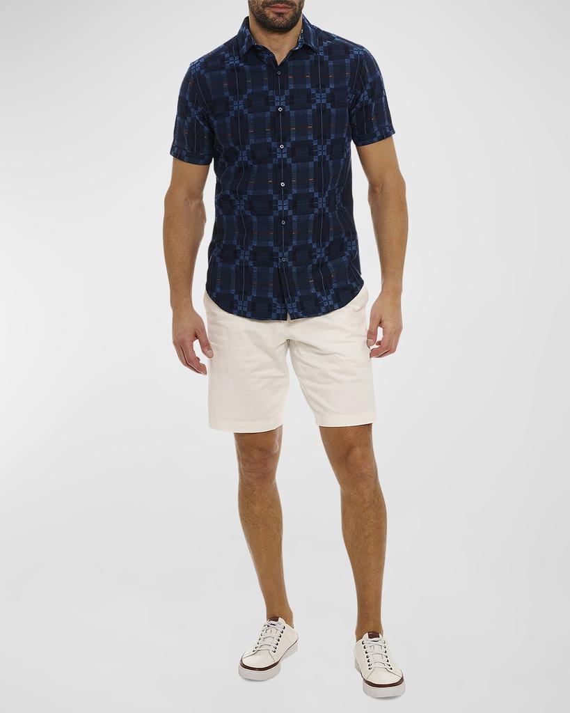 Robert Graham Men's Aizome Geometric Woven Short-Sleeve Shirt