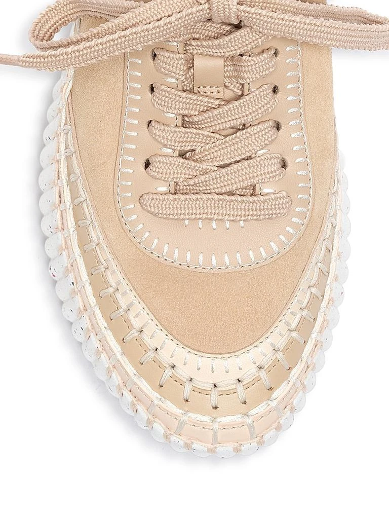 Chloé Nama Suede & Leather Low-Top Sneakers 4