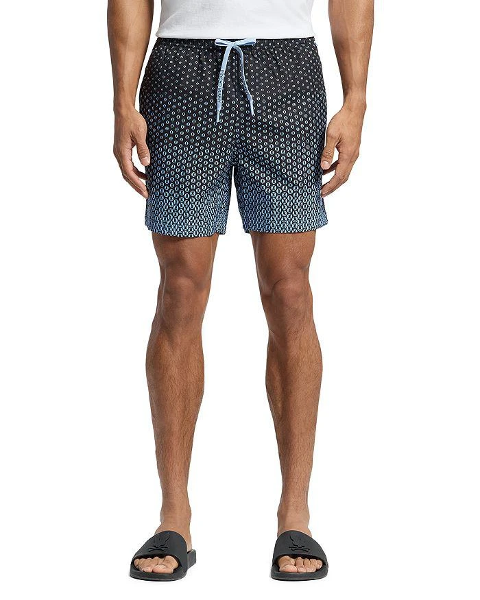 Psycho Bunny Bendigo Allover Print 5.75" Swim Trunks 1