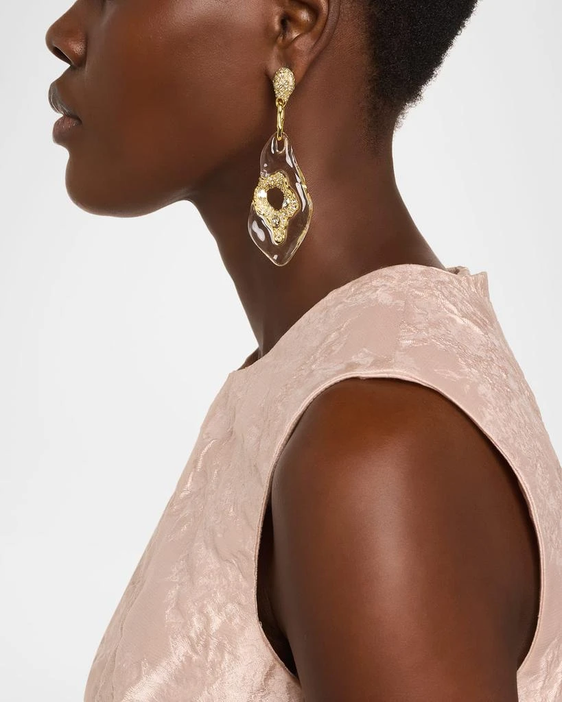 Alexis Bittar Liquid Lucite Crystal Pave Geode Drop Earrings 2