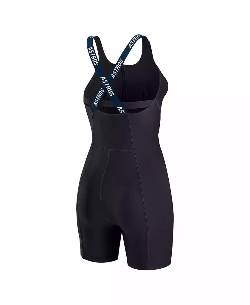 WEAR by Erin Andrews Women's Black Houston Astros Bodycon Quarter-Zip Romper