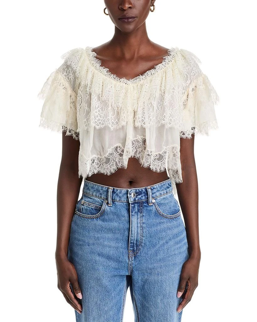 LOVESHACKFANCY Vienne Lace Top 6