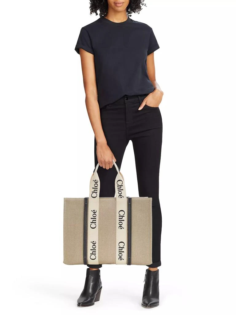 Chloé Large Woody Canvas Tote 2