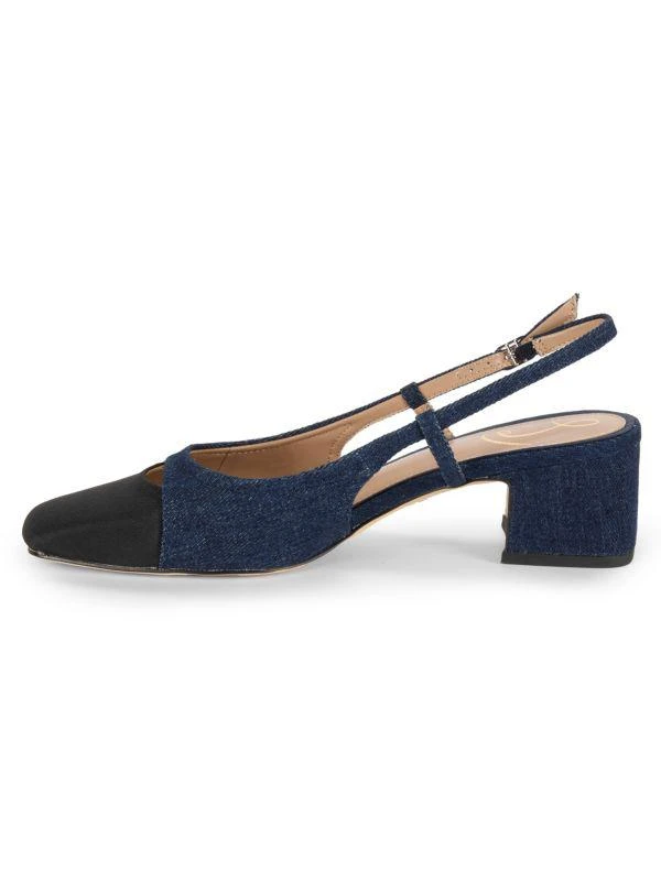 Sam Edelman Tarra Cap Toe Denim Pumps 4