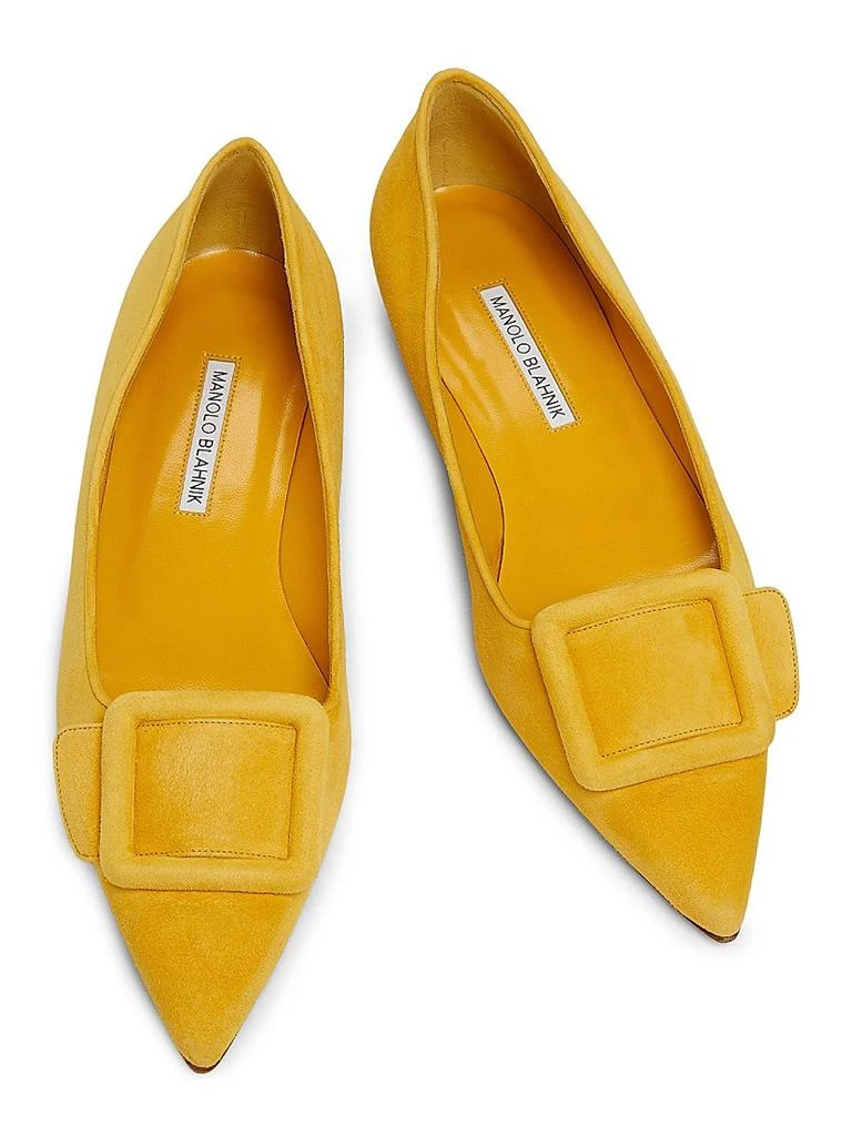 Manolo Blahnik Maysale Suede Flats 4