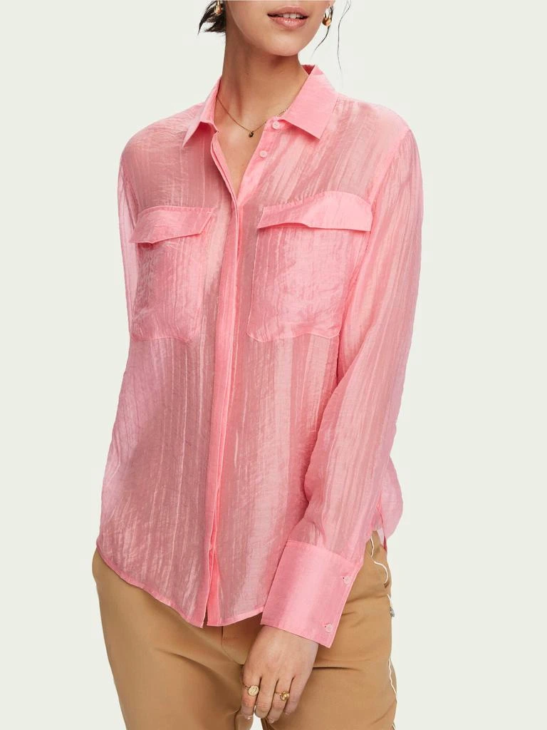 Scotch & Soda Scotch & Soda Sheer Pink Shirt 1
