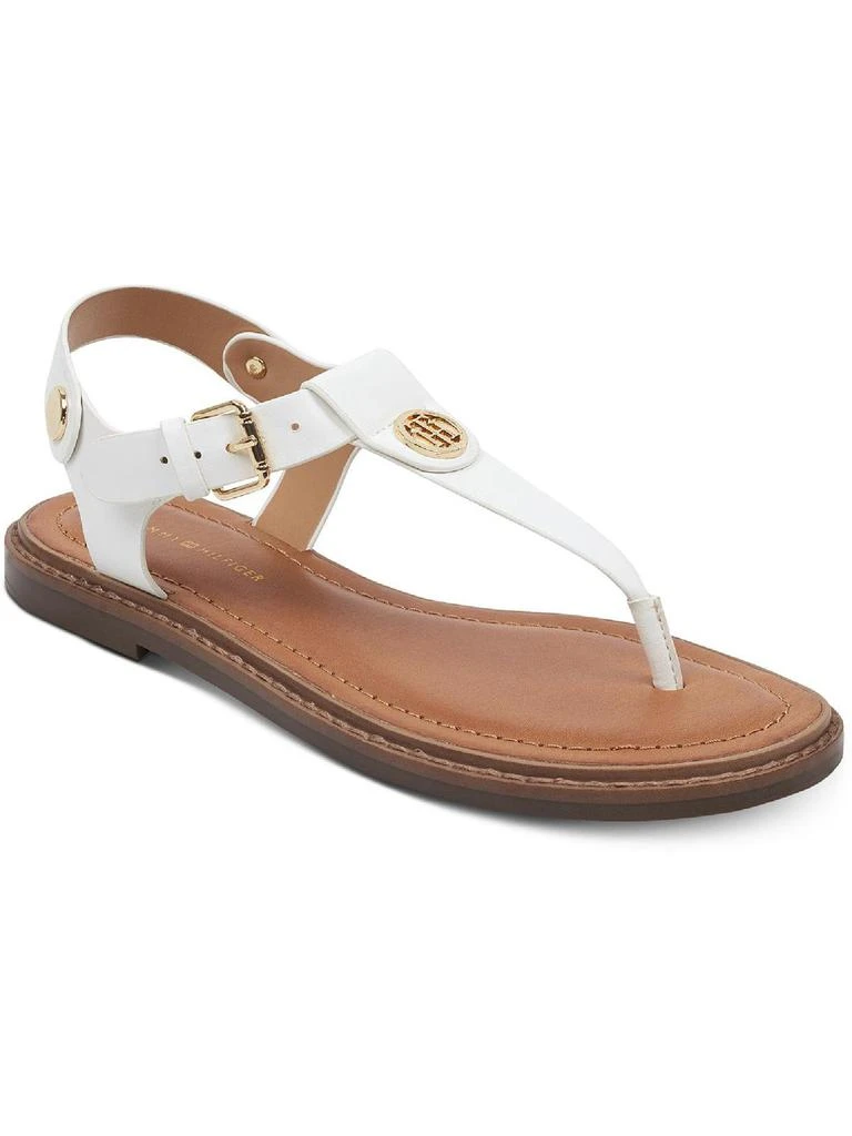 Tommy Hilfiger Bennia Womens Faux Leather Sling Back Thong Sandals 6