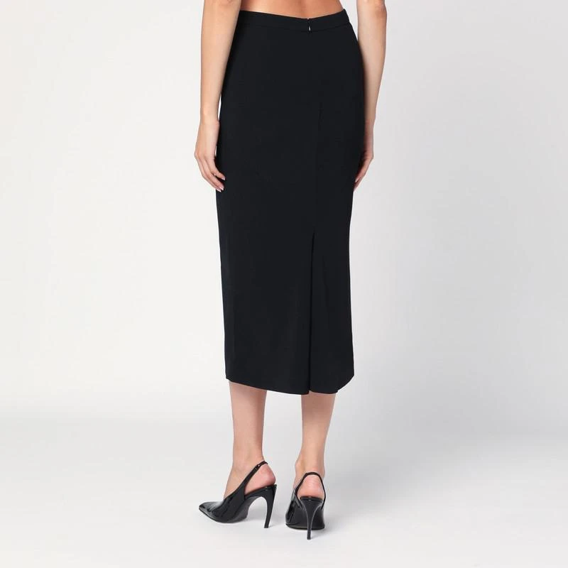 Givenchy Black midi skirt with pleats on the back 4