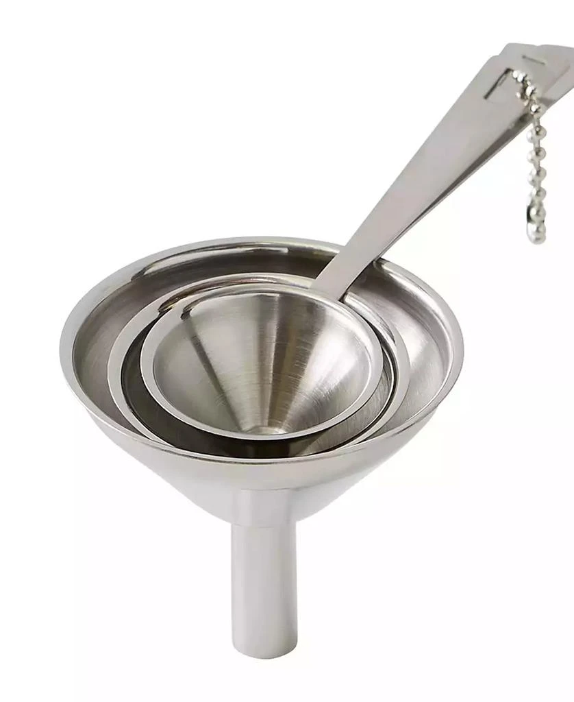 RSVP International Endurance Stainless Steel 3 Piece 3" D Mini Funnel Set