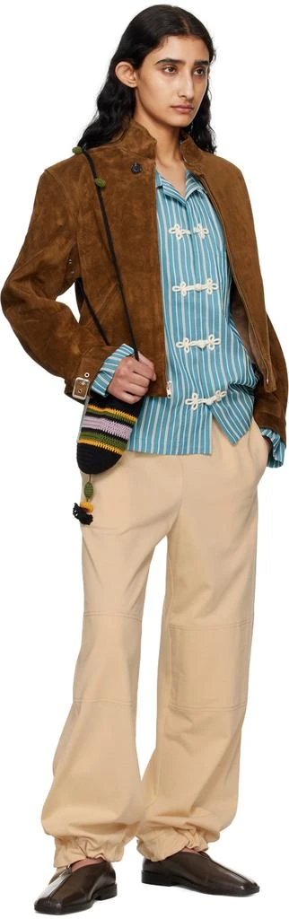 BODE Brown Howard Leather Jacket 4