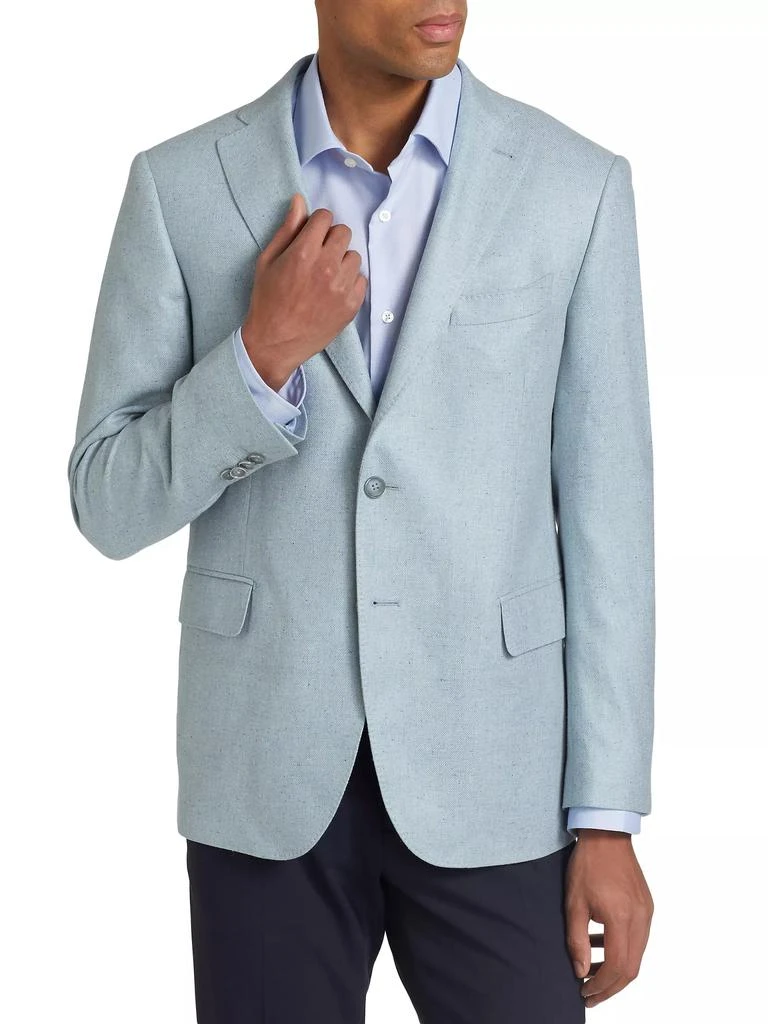 Saks Fifth Avenue COLLECTION Speckled Silk & Wool-Blend Two-Button Sport Coat 3