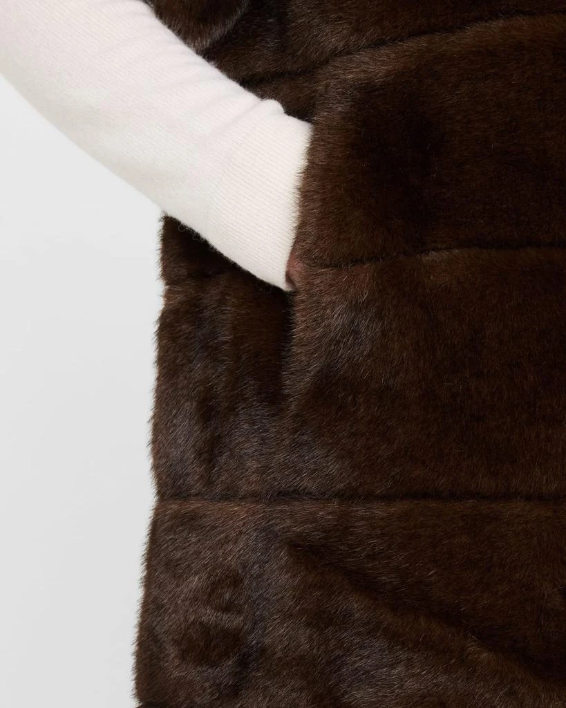 Adrienne Landau The Gloria Faux Fur Short Sleeve Vest 5