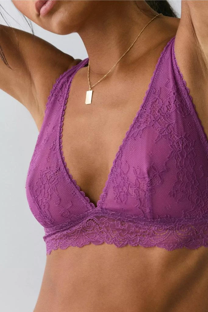 Out From Under Out From Under Marie Semi-Sheer Lace Plunge Bralette 2