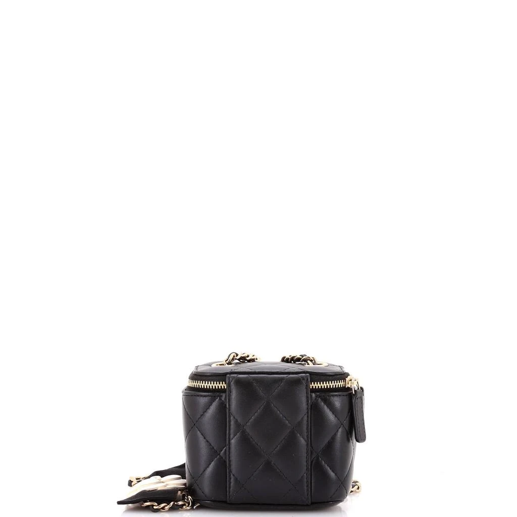 Chanel Camellia Bow Vanity Case with Chain Quilted Lambskin Mini 4