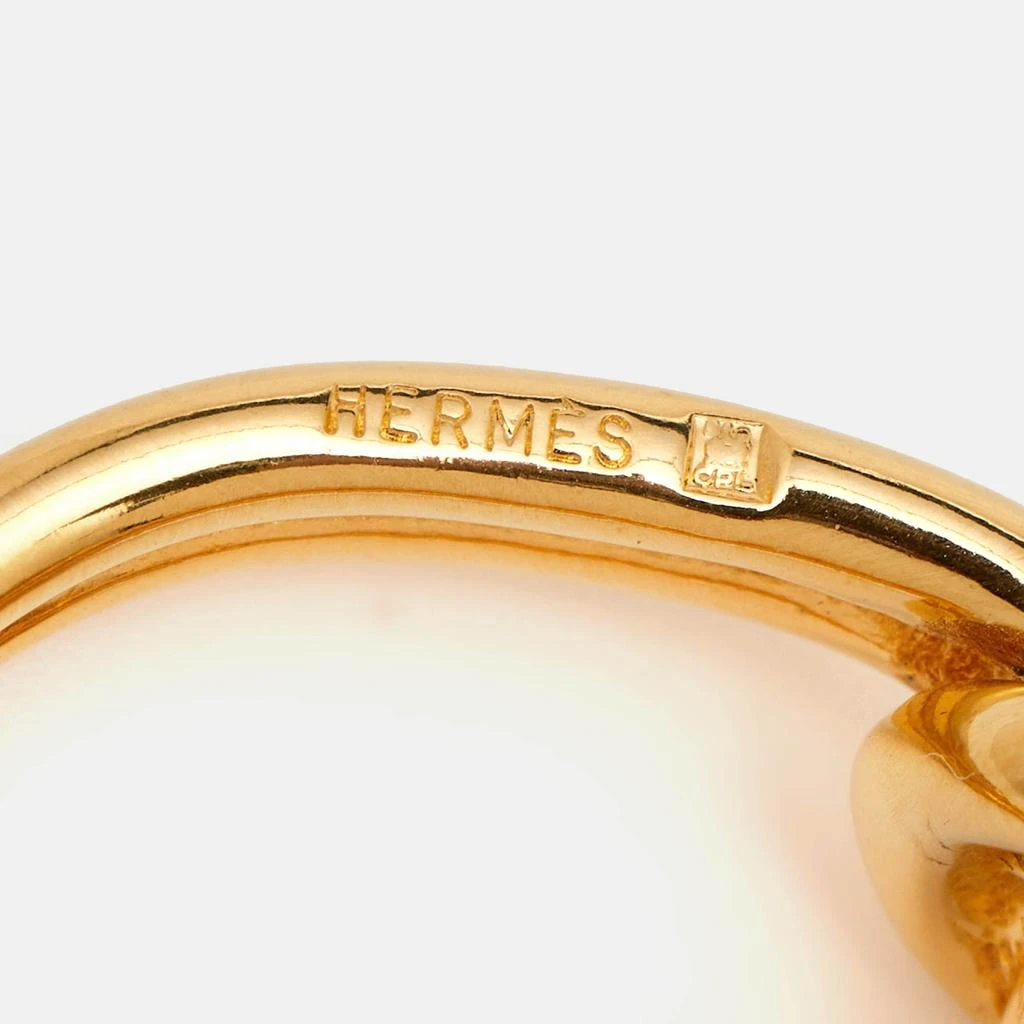Hermes Hermes Gold Tone Scarf Ring 5