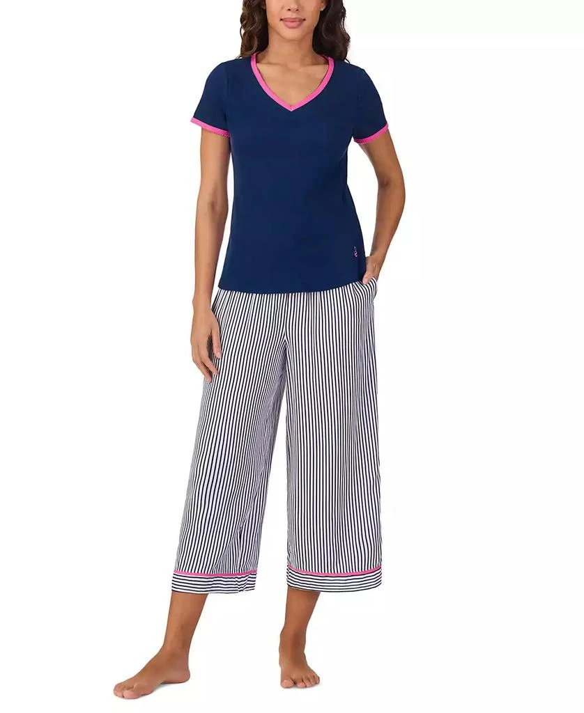 Cuddl Duds Women's Printed Cropped Pajama Set 1