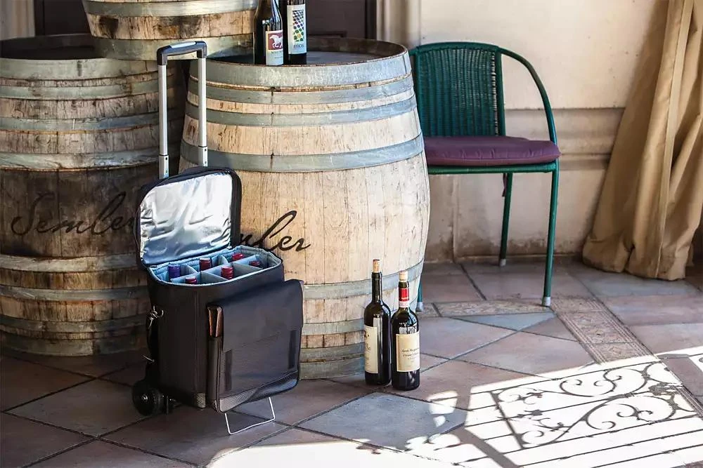 ONIVA Legacy® by Picnic Time Cellar 6-Bottle Wine Carrier & Cooler Tote with Trolley 3