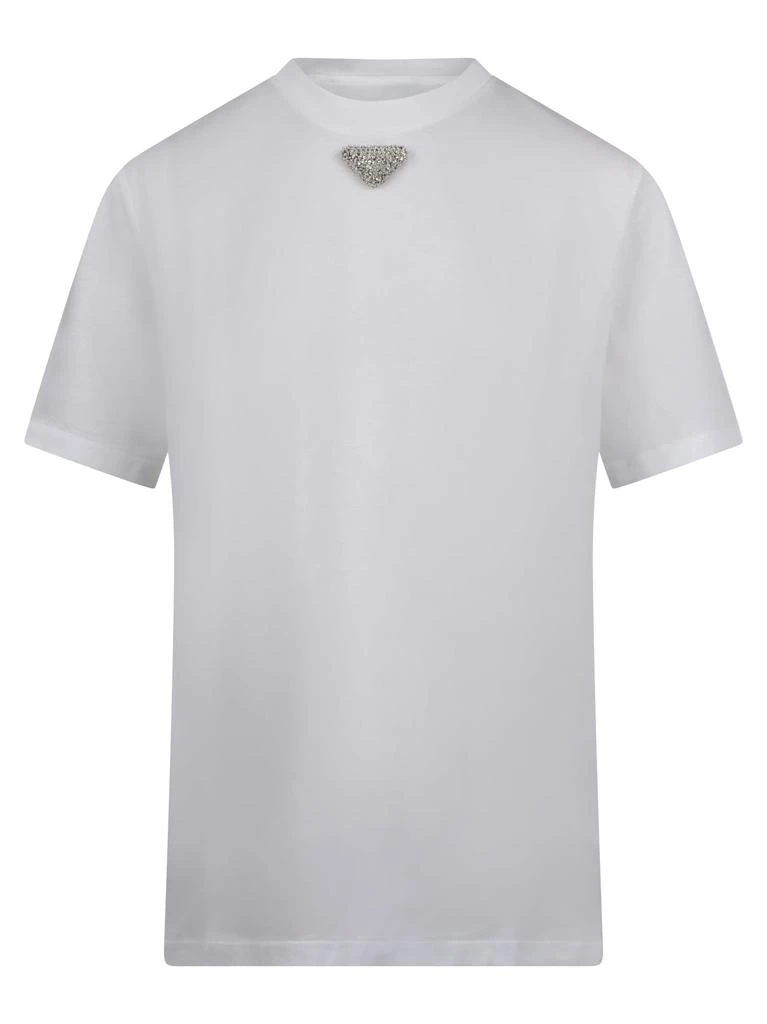 Prada Triangle-embroidered T-shirt 1