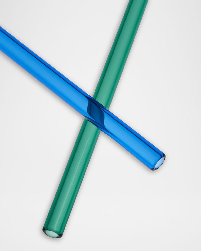 Kosta Boda Sipsavor 2-Piece Glass Straw Set