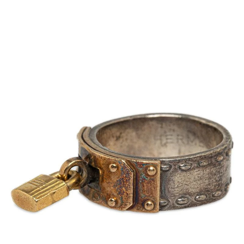 Hermes Hermes Hallmark Ring Silver Gold 2