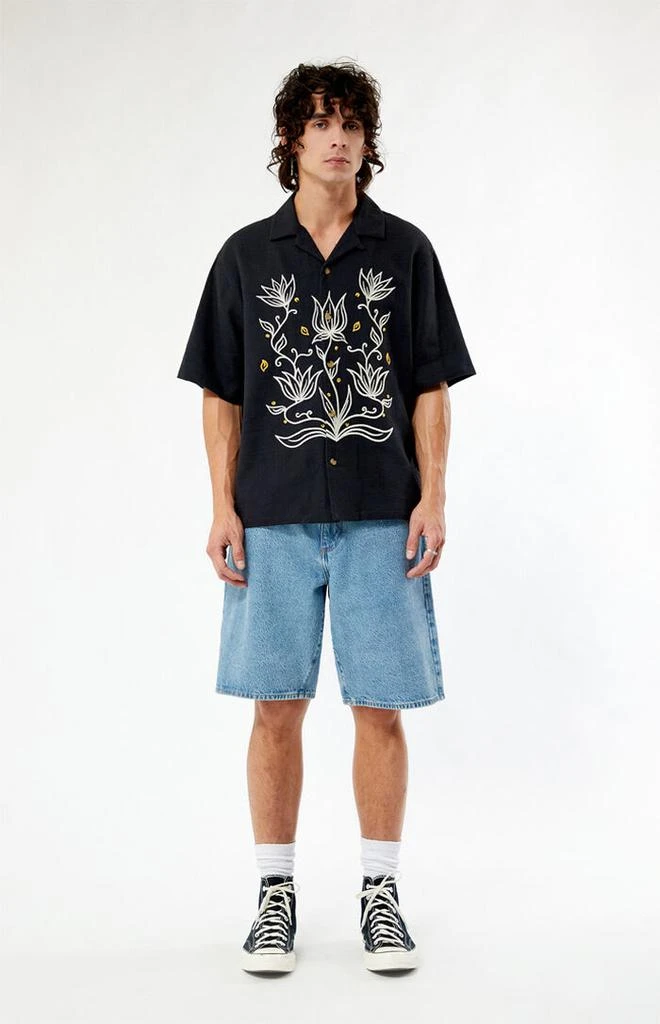 PacSun Provincial Oversized Embroidered Camp Shirt 4