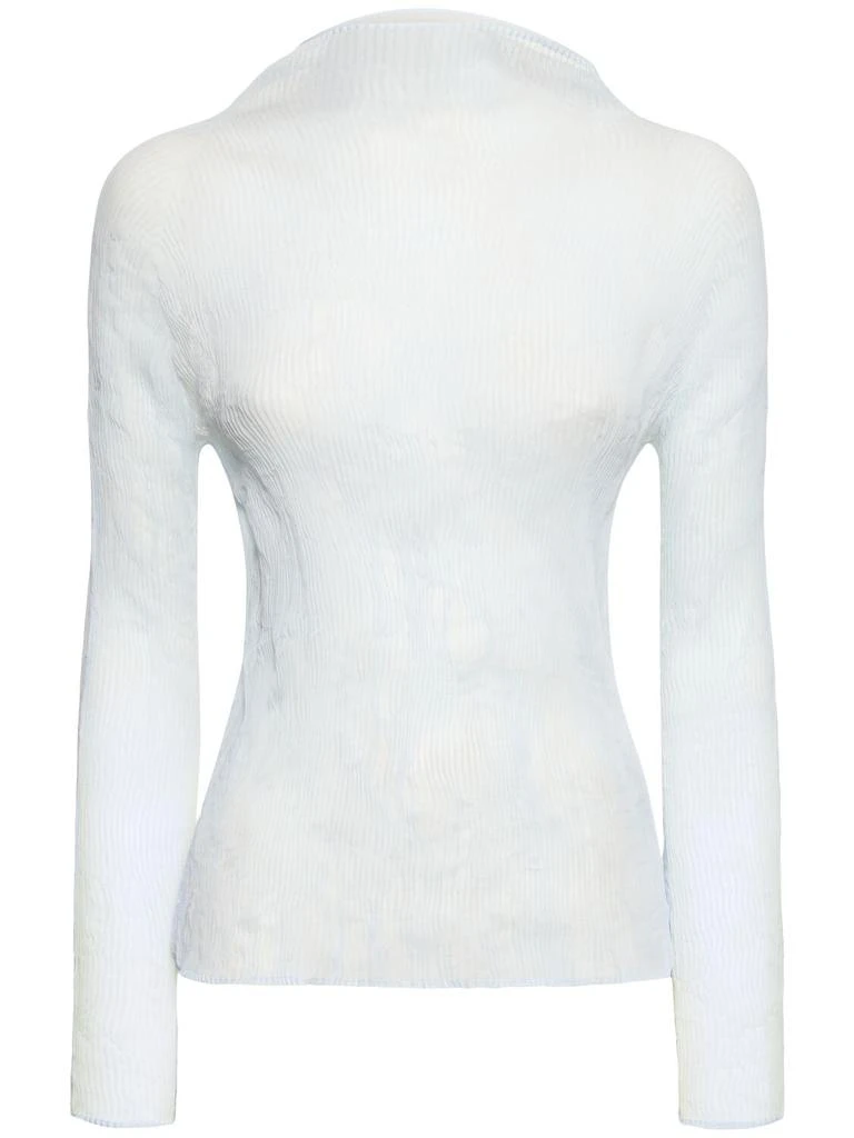 ISSEY MIYAKE Chiffon Pleated Jersey Top 1